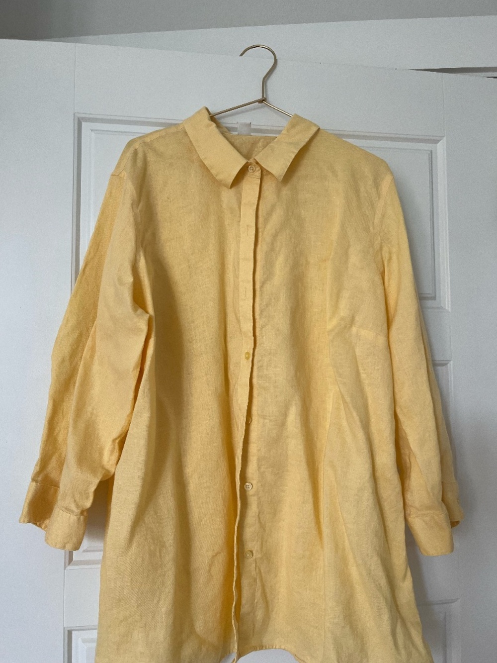 100% linen women's button up shirt